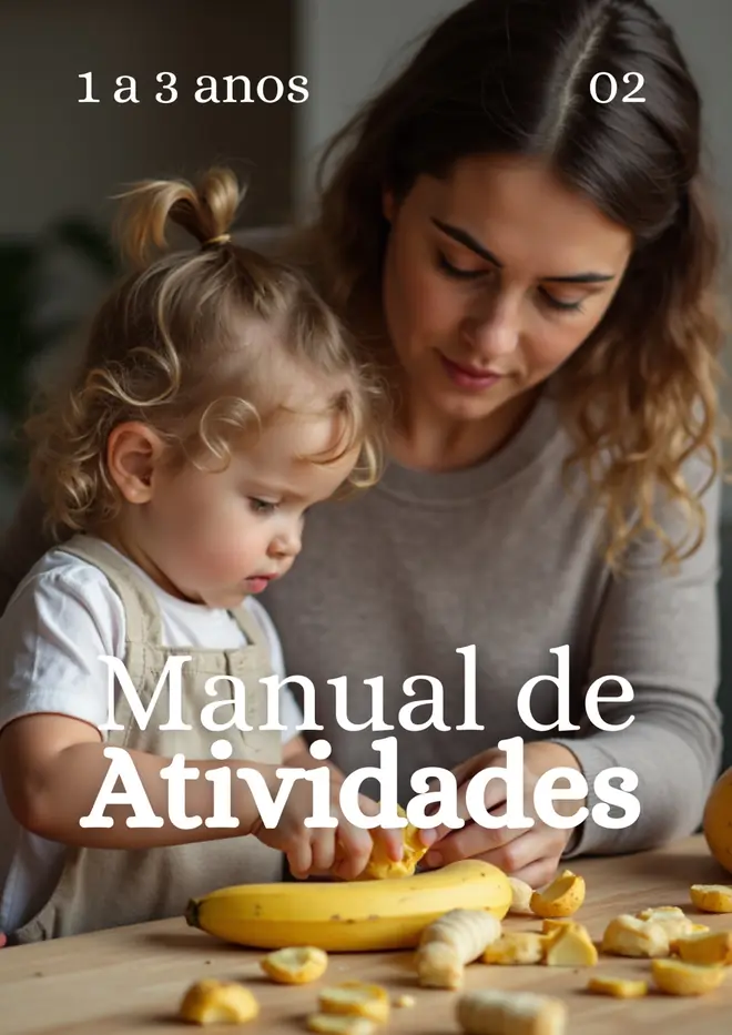 Capa do Manual de Atividades 02, de 1 a 3 anos